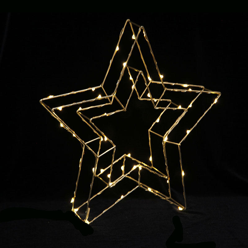 铜线灯绕双层五角星